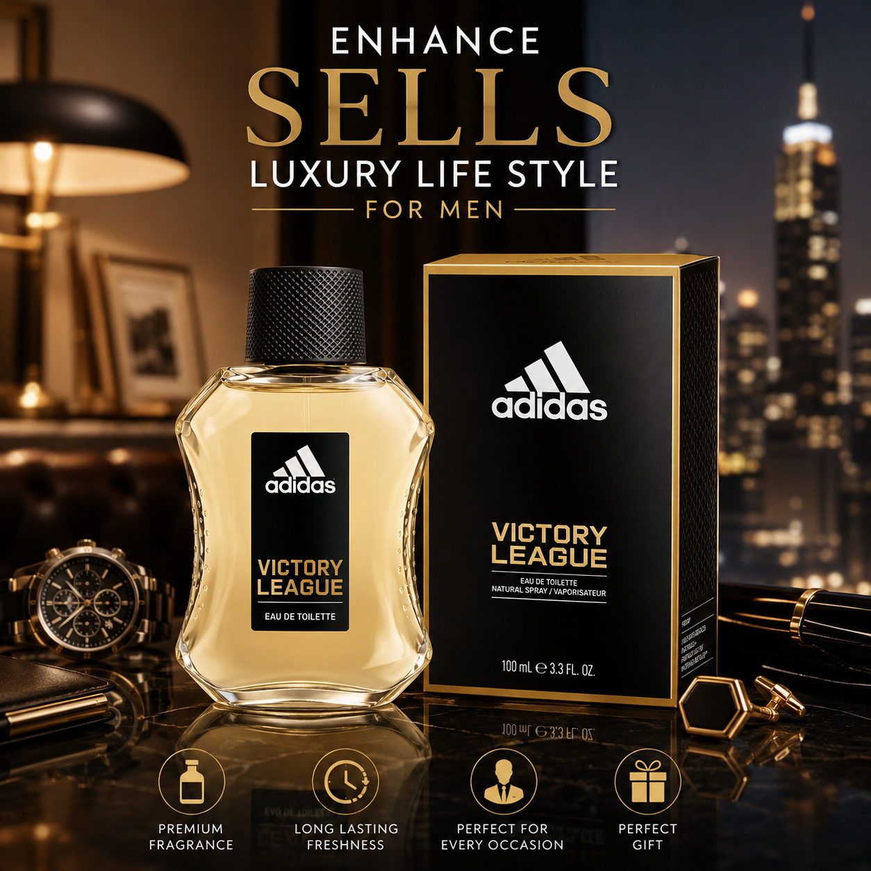 Victory League by Adidas for Men 100ml Eau de Toilette Spray