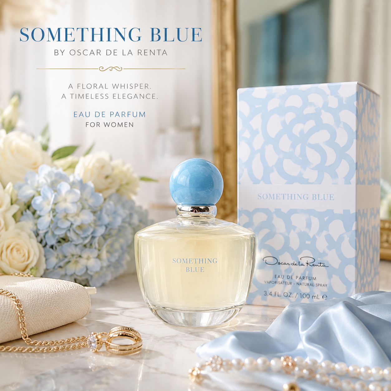 Oscar de la Renta Something Blue Eau de Parfum for Women 3.4oz / 100ml Spray
