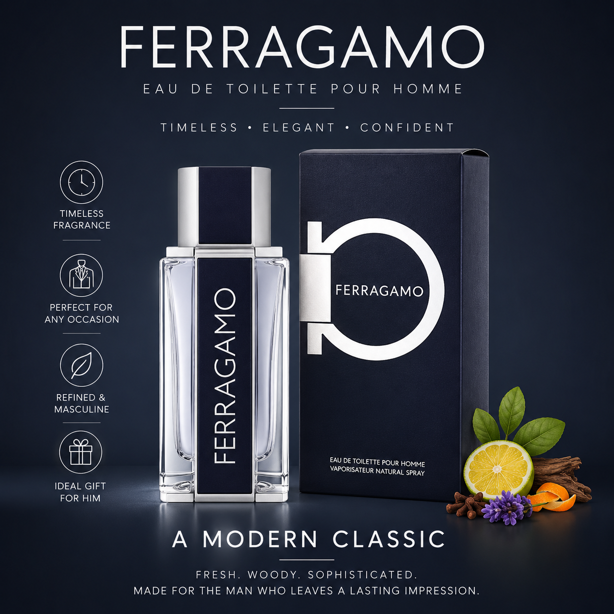 Ferragamo for Men Eau De Toilette 3.4 oz / 100 ml Spray – Men's Fragrance