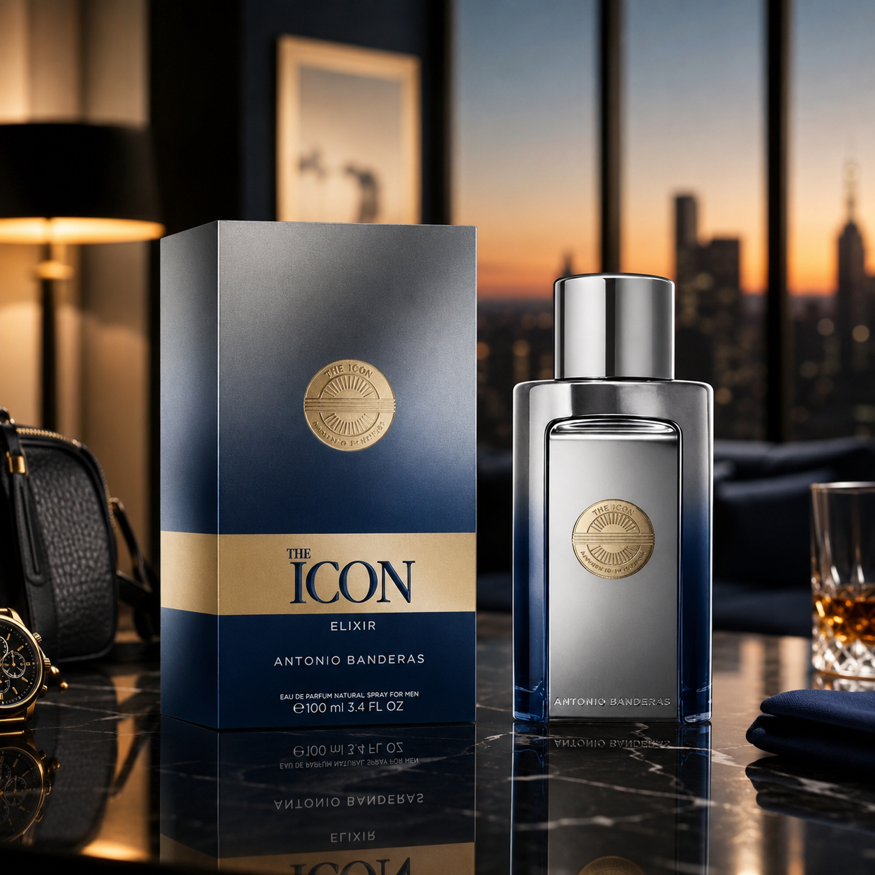 Antonio Banderas The Icon Elixir for Men 3.4 oz (100ml) Eau de Parfum Spray