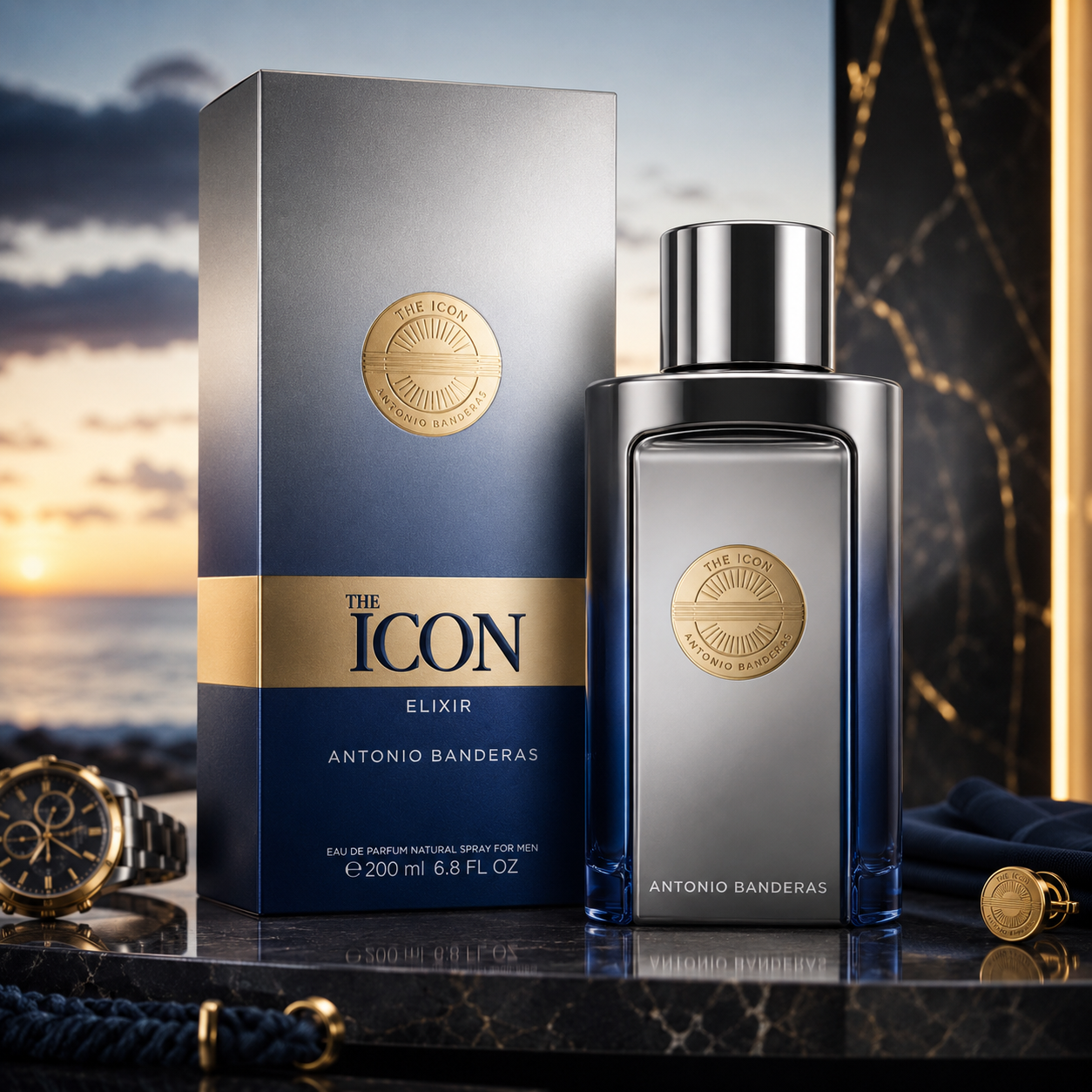 Antonio Banderas The Icon Elixir for Men 3.4 oz (100ml) Eau de Parfum Spray
